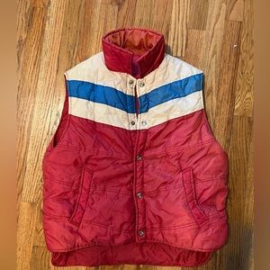 Vintage 80s/90s puffer ski vest about size M